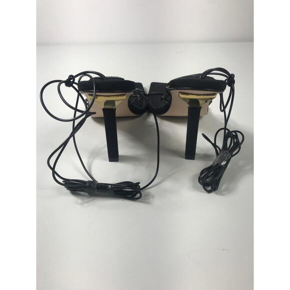 Good American Women's 8 Neoprene Strappy Silhouette High Heels Black Ankle Wrap - Picture 3 of 8